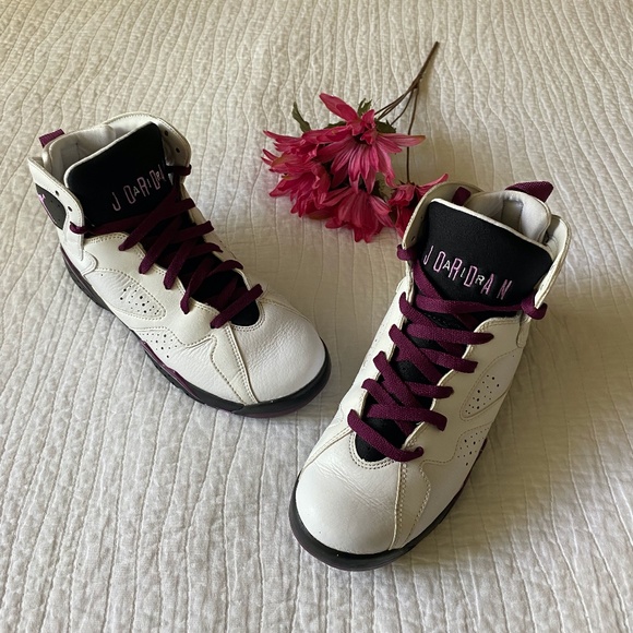 EUC Air Jordan 7 Retro “Fuchsia Glow” 442960-127 Size 7.5Y/ Women's 8.5 - Picture 9 of 15